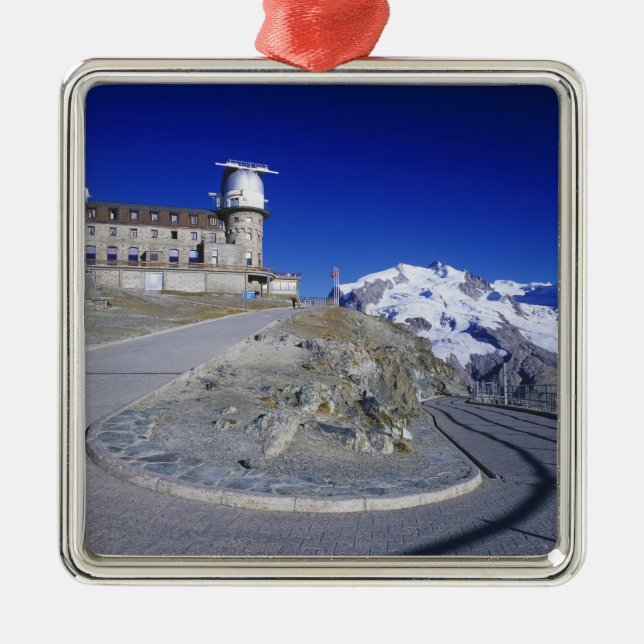 Kulm hotel and trail, Gornergrat, Zermatt, Metal Ornament (Front)