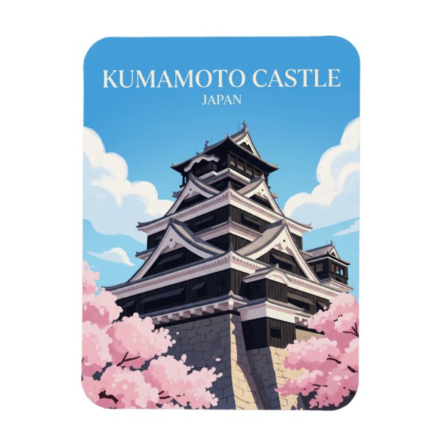 Kumamoto Castle Japan Magnet (Vertical)