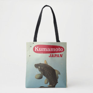 Kumamoto Japan vintage style travel poster Tote Bag