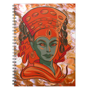 Kumari, woman face notebook