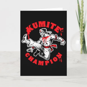 Kumite Champion Blood Sports Karate Kung Fu Kick  Card