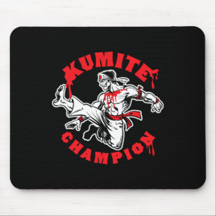 Kumite Champion Blood Sports Karate Kung Fu Kick  Mouse Pad