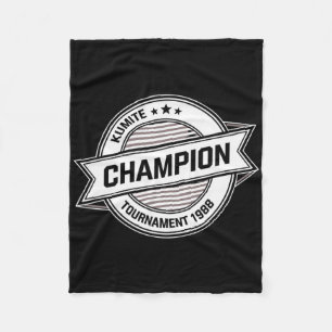 Kumite Champion Martial Arts Kung Fu Karate Cinema Fleece Blanket