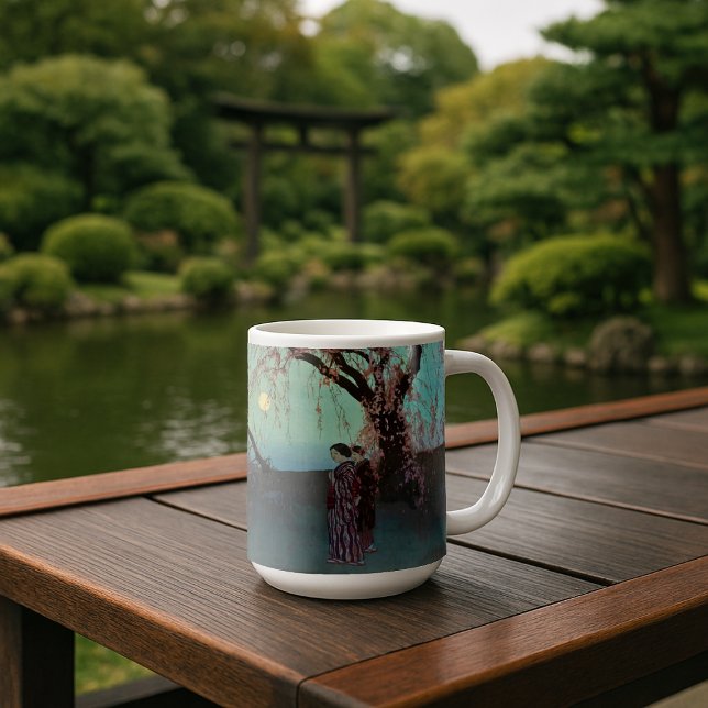 Kumoi Cherry Trees Japanese woodblock print repro Coffee Mug (Creator Uploaded)