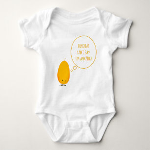 Kumquat Can I Say Fruit Food Pun Baby Bodysuit
