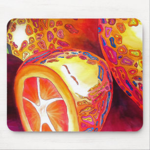 Kumquats orange citrus watercolour fruit art mouse pad