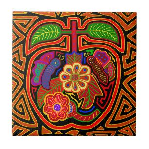 Kuna Indian Apple  Ceramic Tile