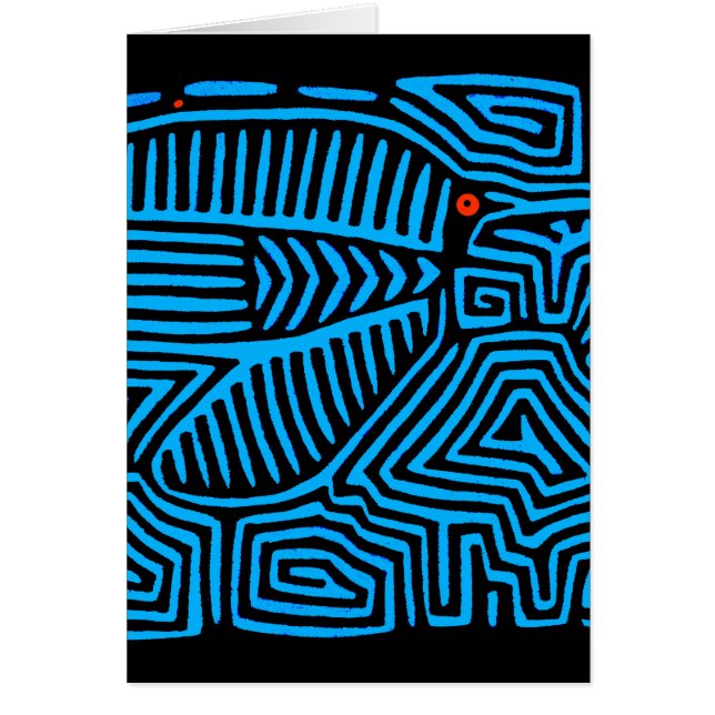 Kuna Indian Blue Bird (Front)