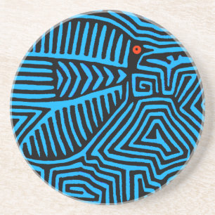 Kuna Indian Blue Bird Coaster