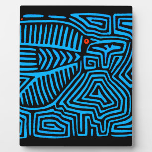 Kuna Indian Blue Bird Plaque