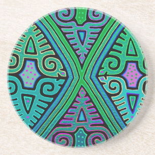 Kuna Indian Diamond Mola Coaster