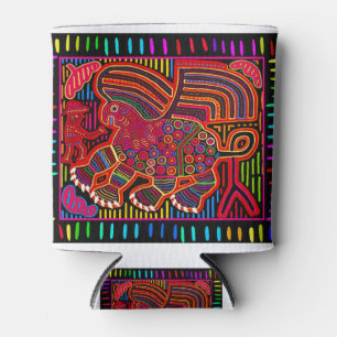 Kuna Indian Friendly Dragon Mola Can Cooler