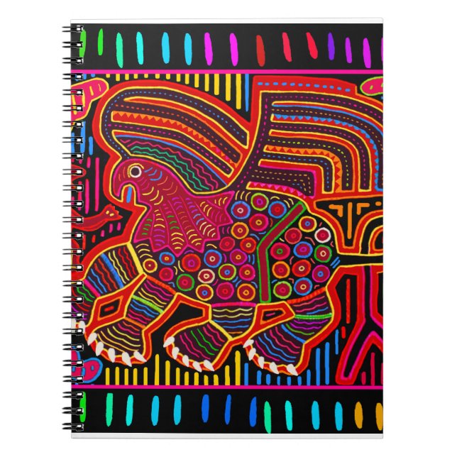 Kuna Indian Friendly Dragon Mola Notebook (Front)