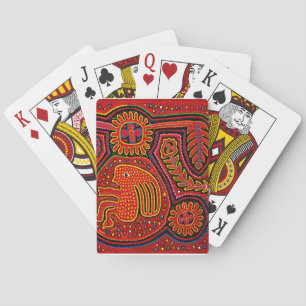 Kuna Indian Girl on a Bicycle Playing Cards