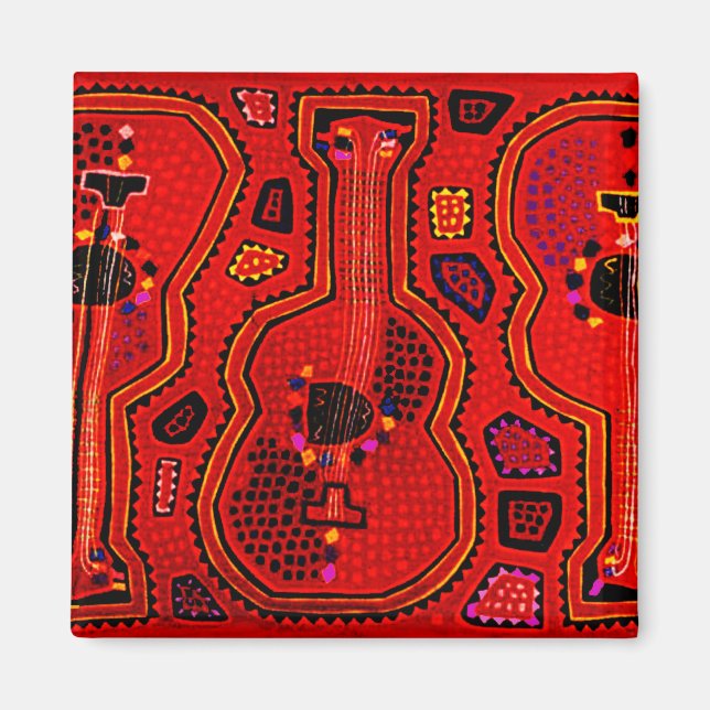 Kuna Indian Guitars Magnet (Front)
