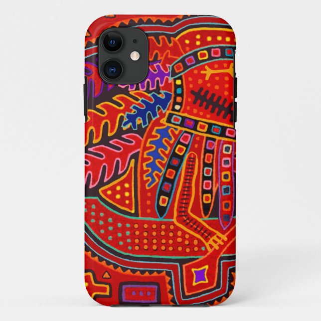 Kuna Indian Man in Canoe Case-Mate iPhone Case (Back)