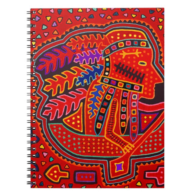 Kuna Indian Man in Canoe Notebook (Front)