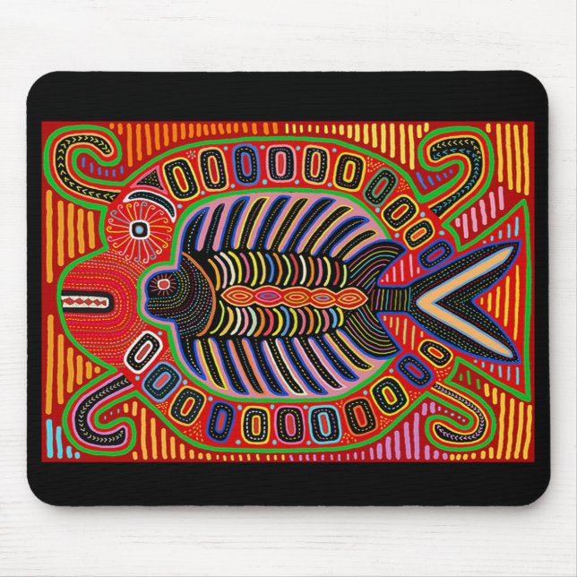 Kuna Indian Mola Collage Mouse Pad (Front)