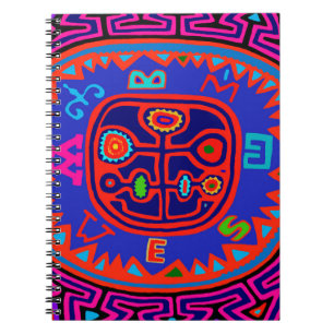 Kuna Indian Mola Compass Notebook