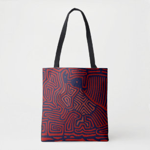 Kuna Indian Mola - Early Bird Gets the Worm - Tote Bag