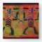 Kuna Indian Mola Inspired Design Wall Clock