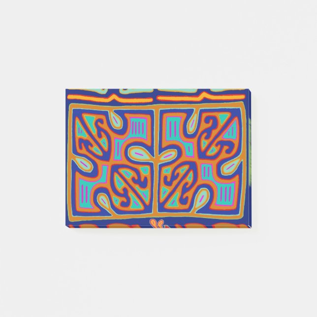 Kuna Indian Music Box - San Blas Mola Post-it Notes (Front)