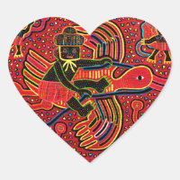 Kuna Indian Stork Bringing Baby Design