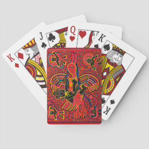 Kuna Indian Stork Bringing Baby Design Playing Cards