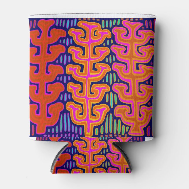 Kuna Indian Trees Can Cooler (Front)