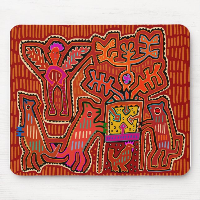 Kuna Shaman Peyote Ritual - SCOTUS Cuts my Rights Mouse Pad (Front)