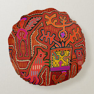 Kuna Shaman Peyote Ritual - SCOTUS Cuts my Rights Round Cushion