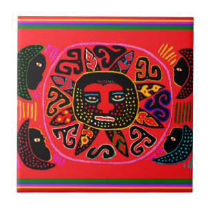 Kuna Tribal Del Sol Ceramic Tile