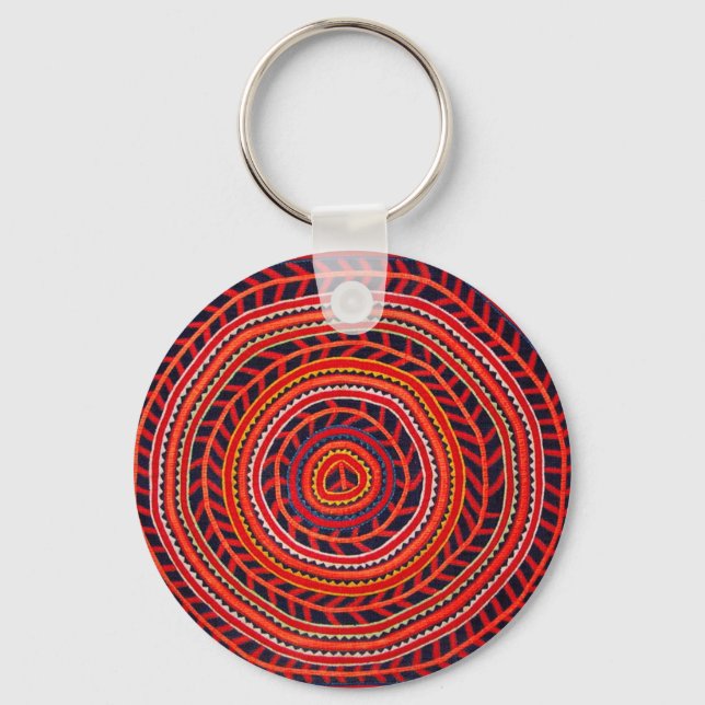 Kuna Tribal Universal Sun Key Ring (Front)