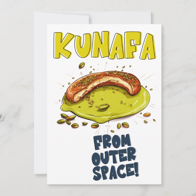 Kunafa From Outer Space Funny Meme Invitation (Front)