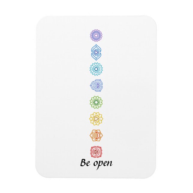 Kundalini Chakras Be Open Magnet (Vertical)