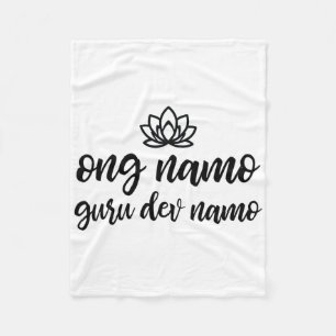Kundalini Yoga Shirt Ong Namo Guru Dev Namo Fleece Blanket