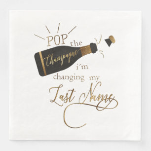 Kundenspezifisch "Pop the champagne" Hochzeit Napkin