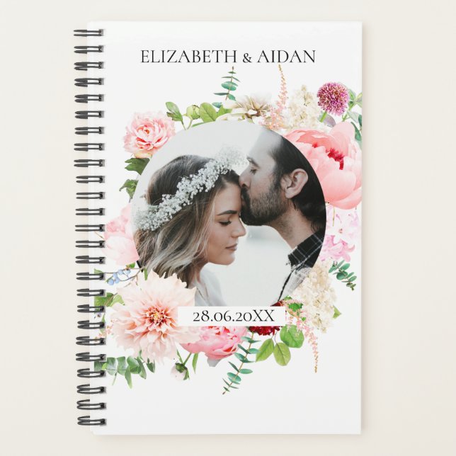 Kundenspezifischer Floraler Foto Planner (Front)