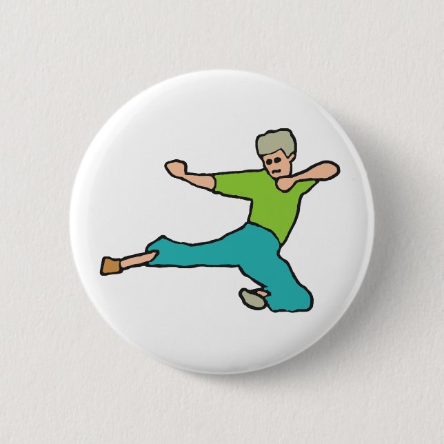Kung Fu 6 Cm Round Badge (Front)