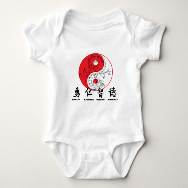 Kung Fu Baby Bodysuit (Front)