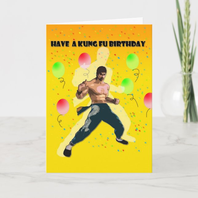 kung fu birthday card (Front)