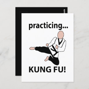 Kung Fu Black Belt Martial Arts Postcard
