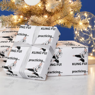 Kung Fu Black Belt Martial Arts Wrapping Paper
