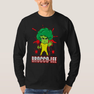 Kung Fu Brocco-Lee Broccoli Vegan Vegetable T-Shirt