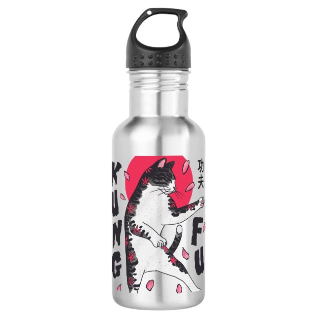 Kung Fu Cat 710 Ml Water Bottle (Front)