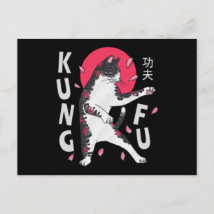 Kung Fu Cat Postcard