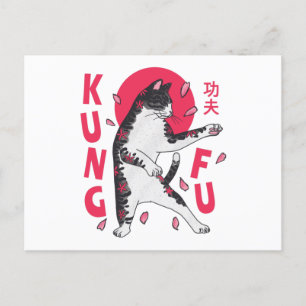 Kung Fu Cat Postcard