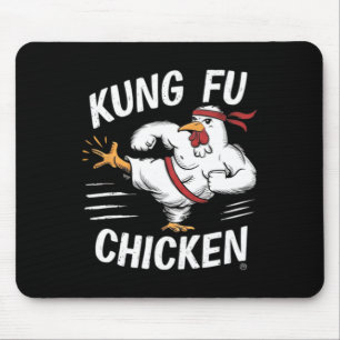 Kung Fu Chicken Funny Karate Rooster Women Men Chi Mouse Pad
