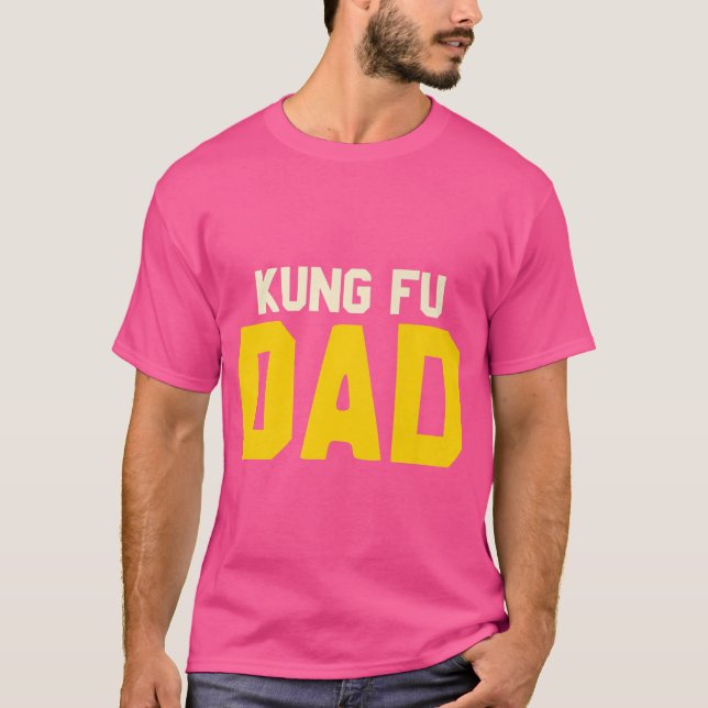 Kung Fu Dad Gif Cool Kung Fu T-Shirt (Front)