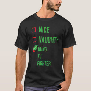 Kung Fu Fighter Funny Pajama Christmas T-Shirt